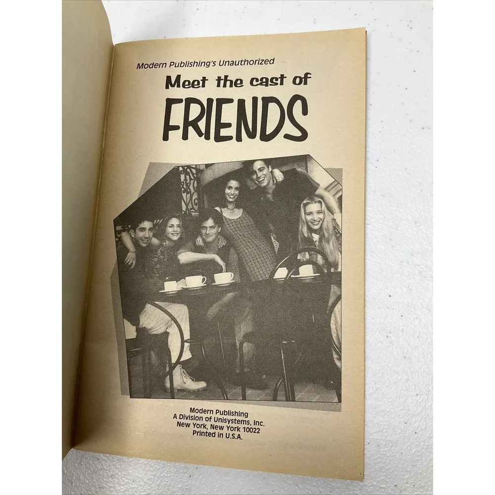 1996 friends Meet the Cast of Friends photo‎ biography RARE modern publishing